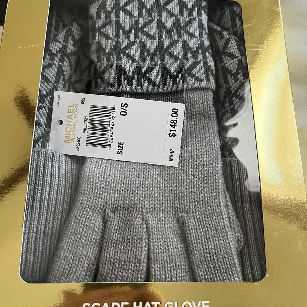 Michael Kors Black and Gray Knit Set